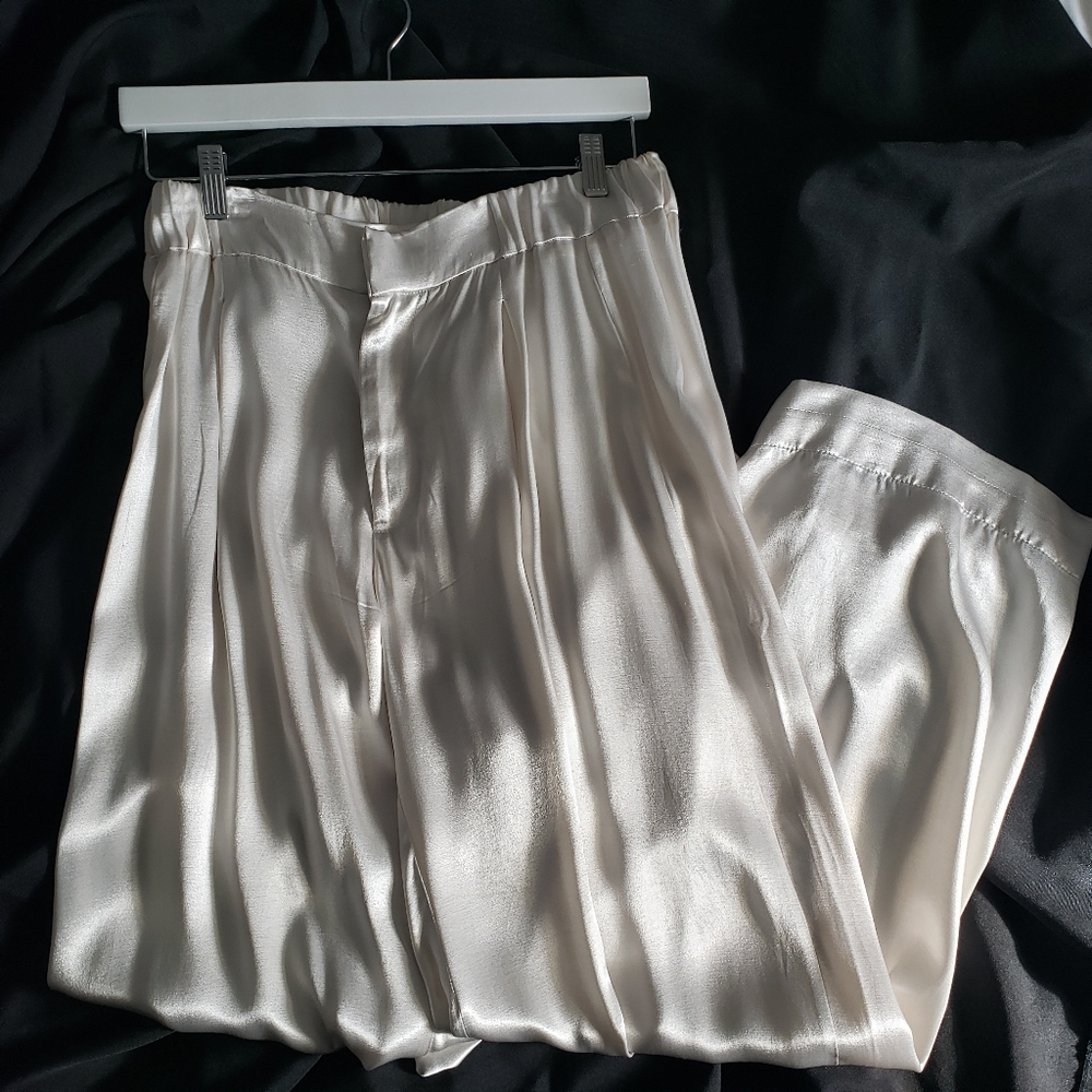 Free People Good Days Satin Trousers -Small - Picture 6 of 10